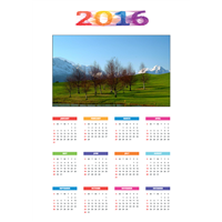 Calendario de pared anual con foto