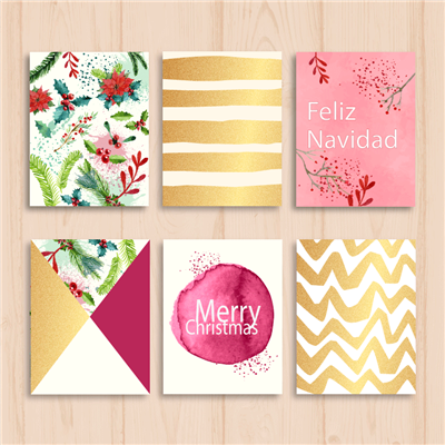 Pack tarjetas de navidad 